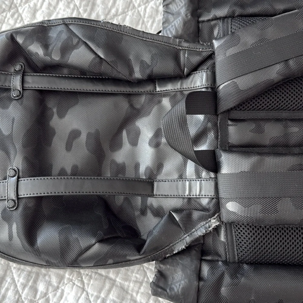 Steve Madden Black Durable Canvas Backpack with Adjustable Straps